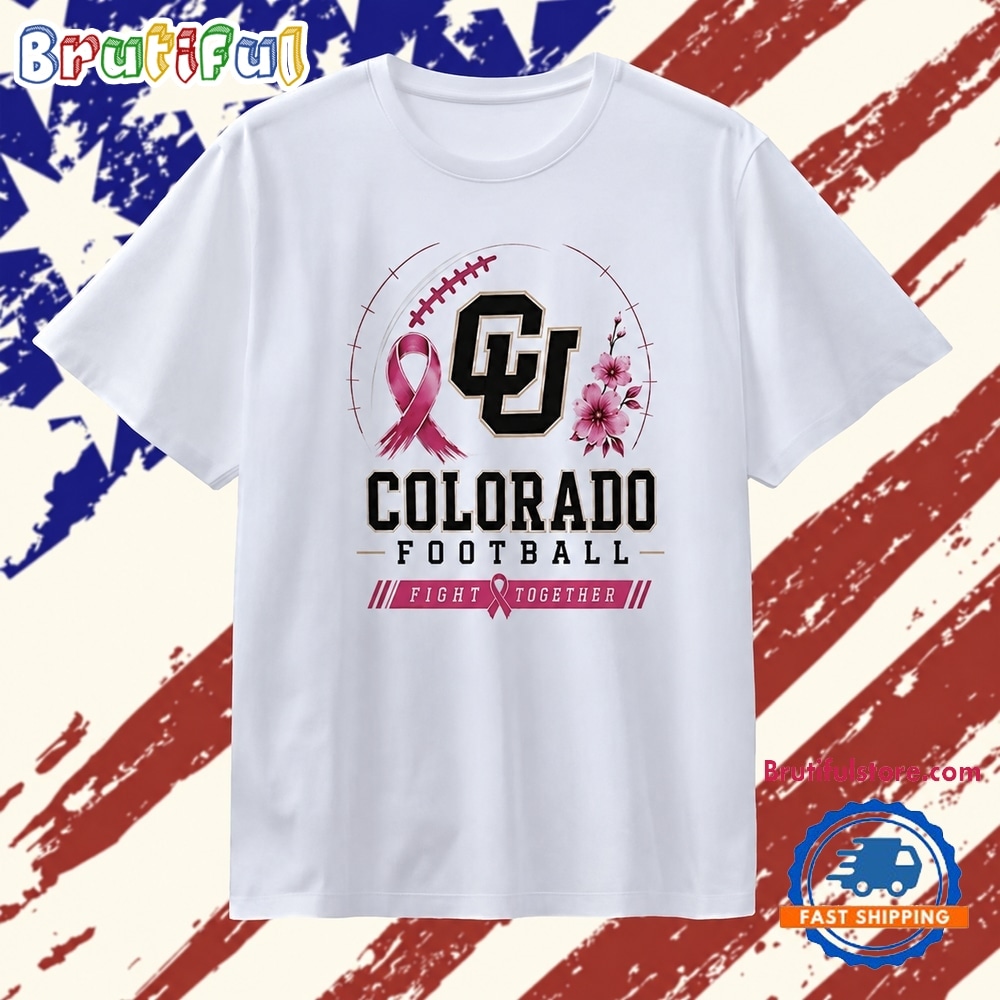 Colorado Buffaloes football Fight Together Breast Cancer Awareness T Shirt Colorado Buffaloes football Fight Together Breast Cancer Awareness T Shirt