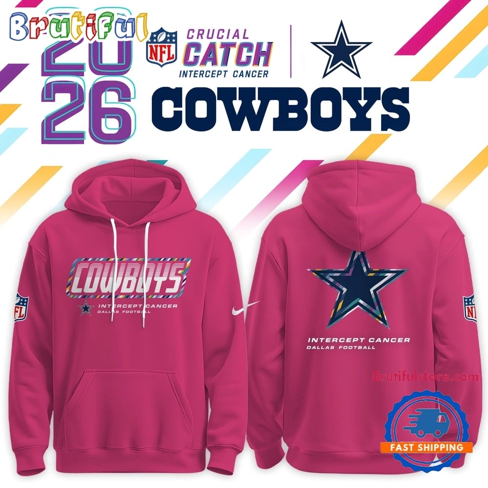 Dallas Cowboys Crucial Catch 2026 Pink Limited Edition Hoodie Shirt Dallas Cowboys Crucial Catch 2026 Pink Limited Edition Hoodie Shirt