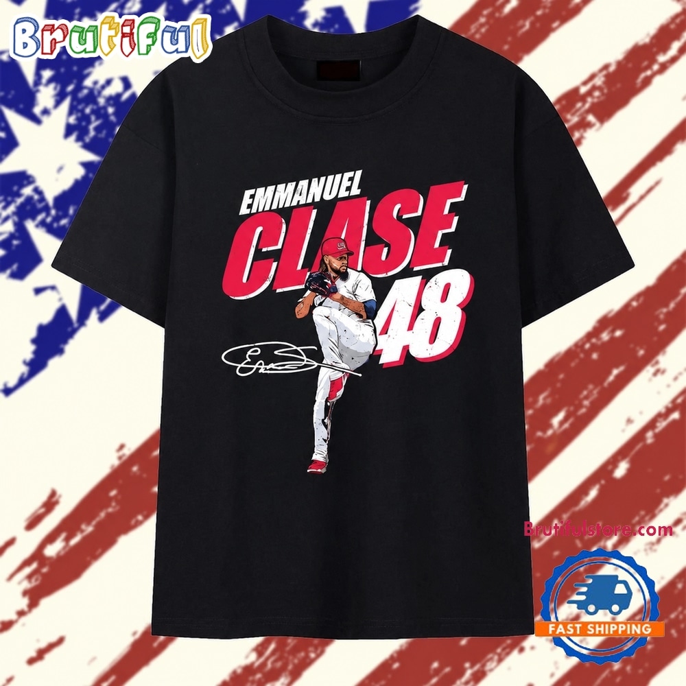 Emmanuel Clase 48 Cleveland Guardians Signature T Shirt Emmanuel Clase 48 Cleveland Guardians Signature T Shirt