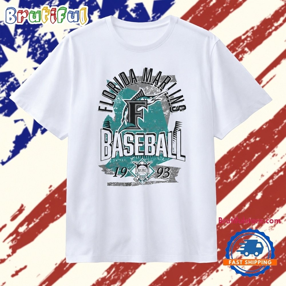 Florida Marlins Baseball 1993 National League Retro T Shirt Florida Marlins Baseball 1993 National League Retro T Shirt