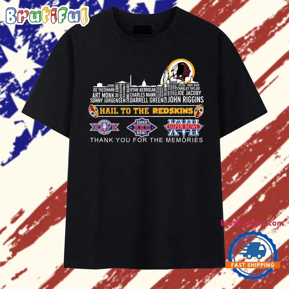 Hail To The Redskins Super Bowl Champions Skyline Signatures T Shirt Hail To The Redskins Super Bowl Champions Skyline Signatures T Shirt