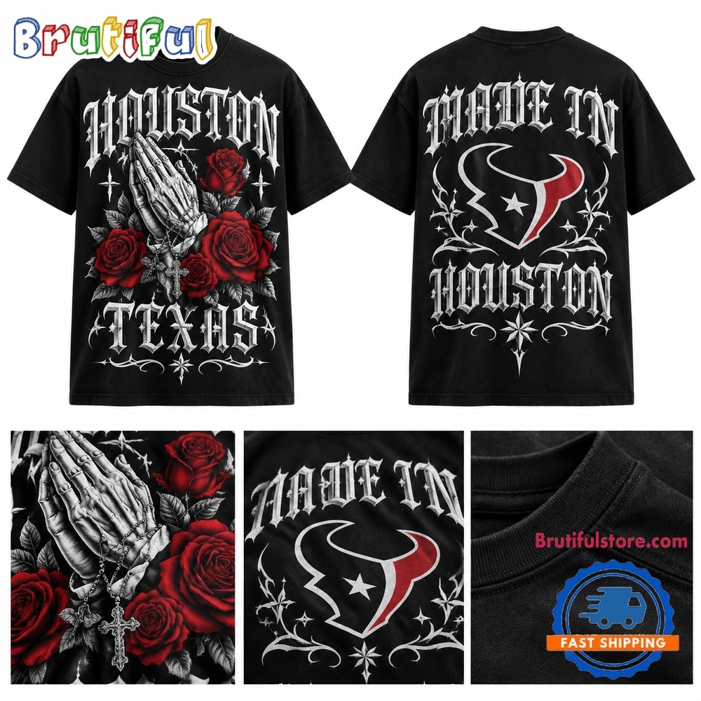 Houston Texans x Dia de los Muertos Graphic 2026 Black T Shirt Houston Texans x Dia de los Muertos Graphic 2026 Black T Shirt