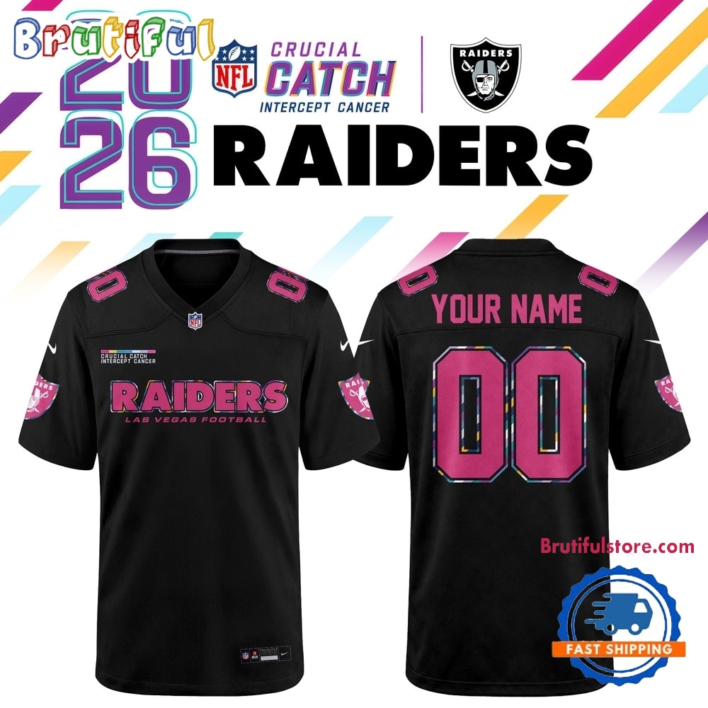Las Vegas Raiders NFL Crucial Catch 2026 Black Limited Edition Football Jersey Las Vegas Raiders NFL Crucial Catch 2026 Black Limited Edition Football Jersey