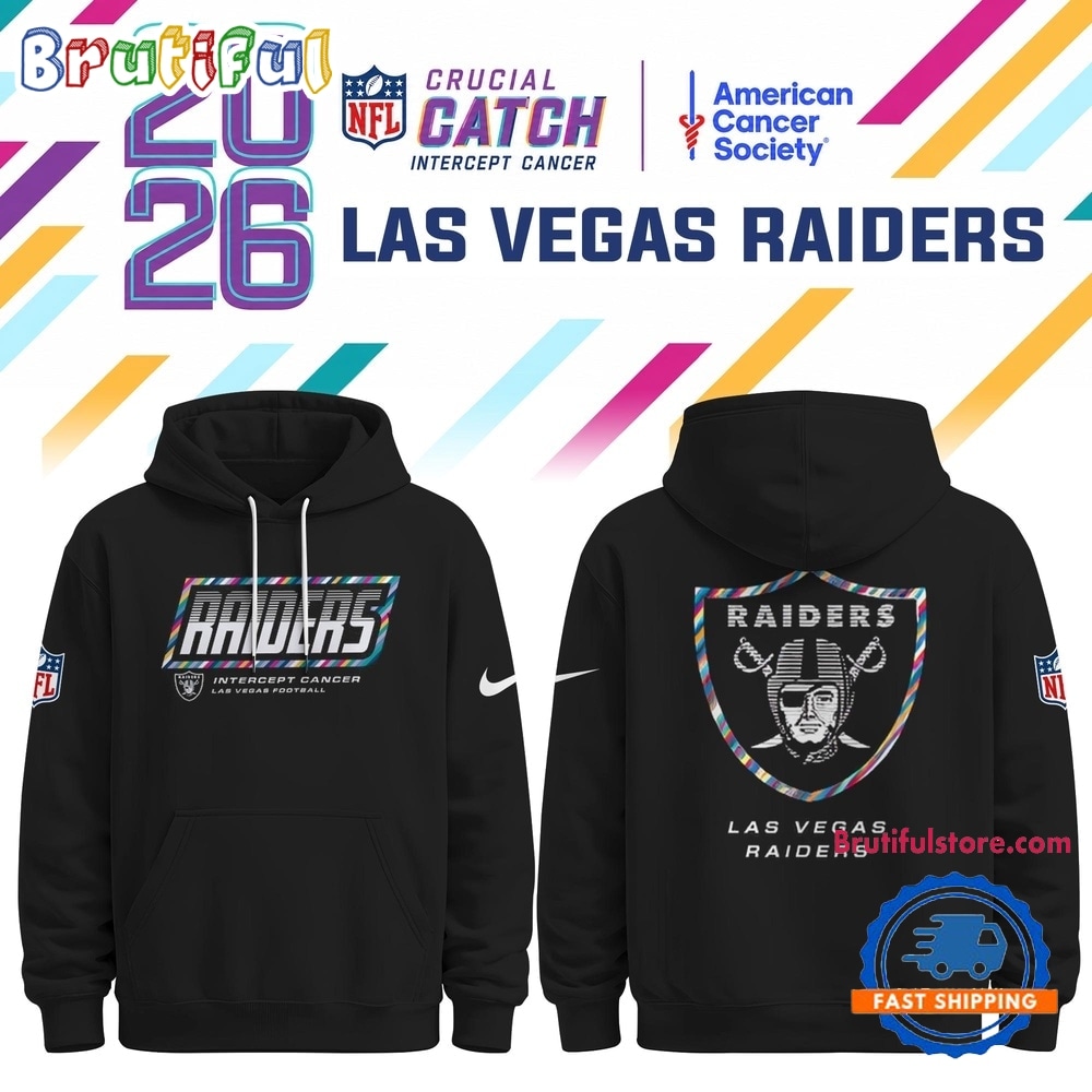 Las Vegas Raiders NFL Crucial Catch 2026 Limited Edition Black Hoodie Shirt Las Vegas Raiders NFL Crucial Catch 2026 Limited Edition Black Hoodie Shirt