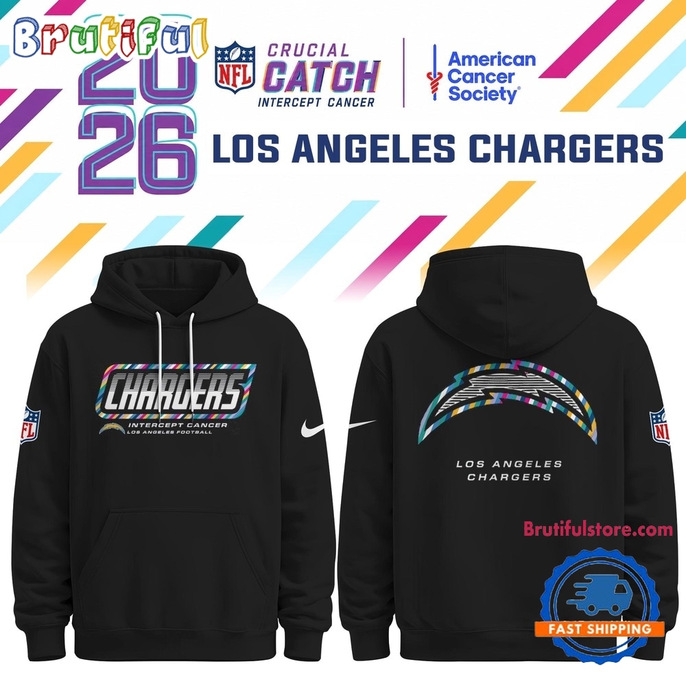 Los Angeles Chargers NFL Crucial Catch 2026 Limited Edition Black Hoodie Shirt Los Angeles Chargers NFL Crucial Catch 2026 Limited Edition Black Hoodie Shirt