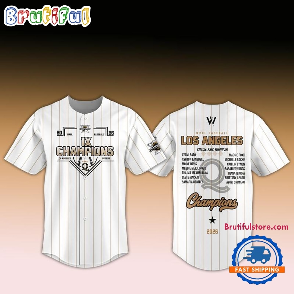 Los Angeles Queens Champions WPBL Baseball 2026 White Baseball Jersey Los Angeles Queens Champions WPBL Baseball 2026 White Baseball Jersey