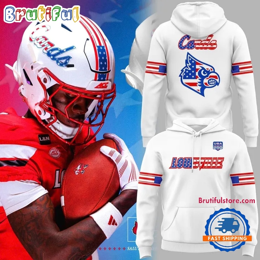 Louisville Cardinals Football 2026 Salute to Service White Hoodie Louisville Cardinals Football 2026 Salute to Service White Hoodie