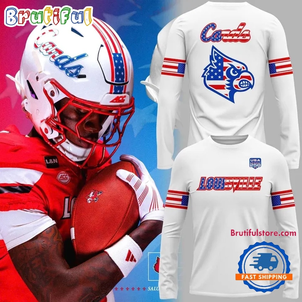 Louisville Cardinals Football 2026 Salute to Service White Long Sleeve Shirt Louisville Cardinals Football 2026 Salute to Service White Long Sleeve Shirt