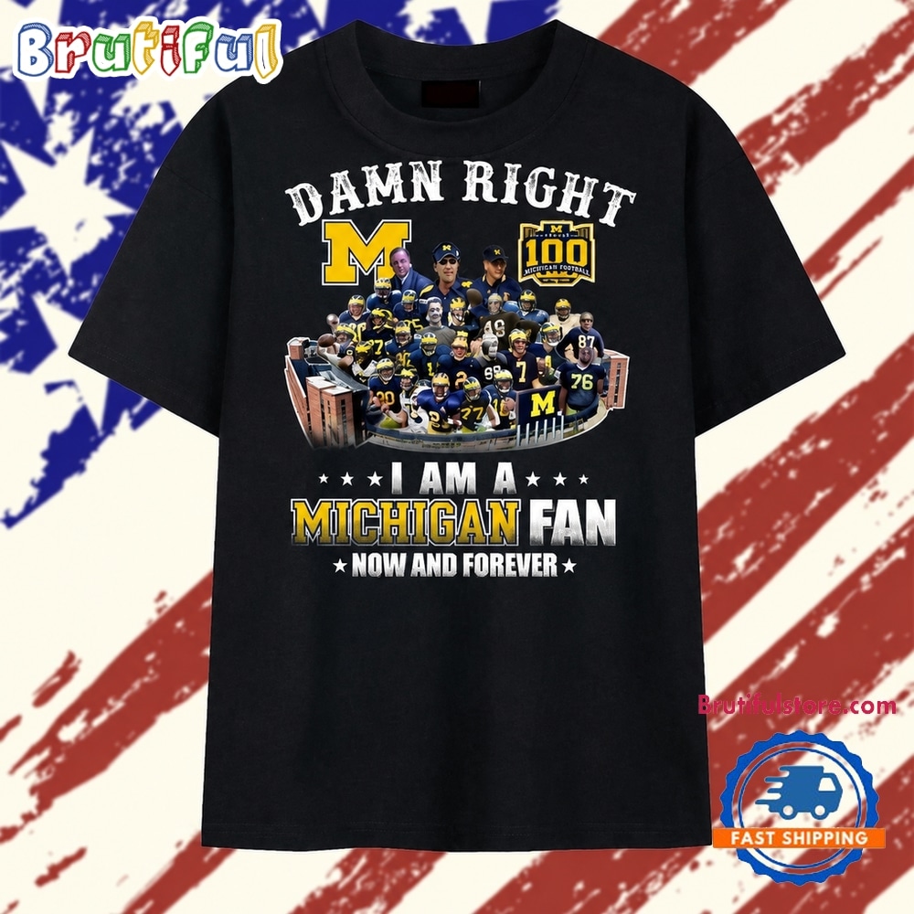 Michigan Wolverines 100 Years Damn Right Fan Vintage Football T Shirt Michigan Wolverines 100 Years Damn Right Fan Vintage Football T Shirt