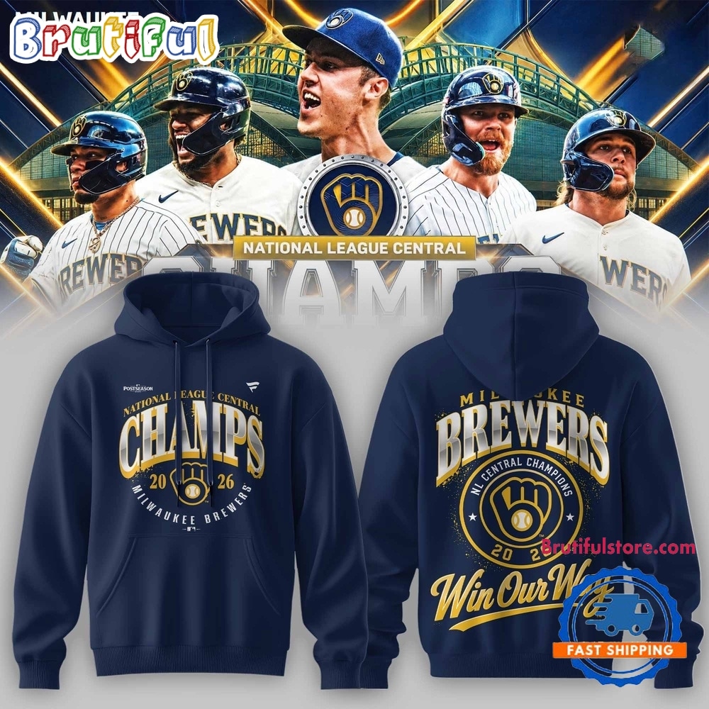 Milwaukee Brewers 2026 NL Central Champions Hoodie Milwaukee Brewers 2026 NL Central Champions Hoodie