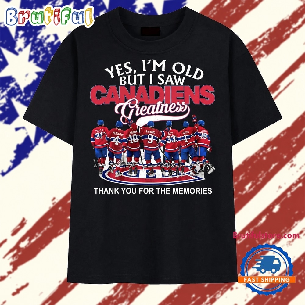 Montreal Canadiens Greatness Vintage Hockey Legends Signatures T Shirt Montreal Canadiens Greatness Vintage Hockey Legends Signatures T Shirt