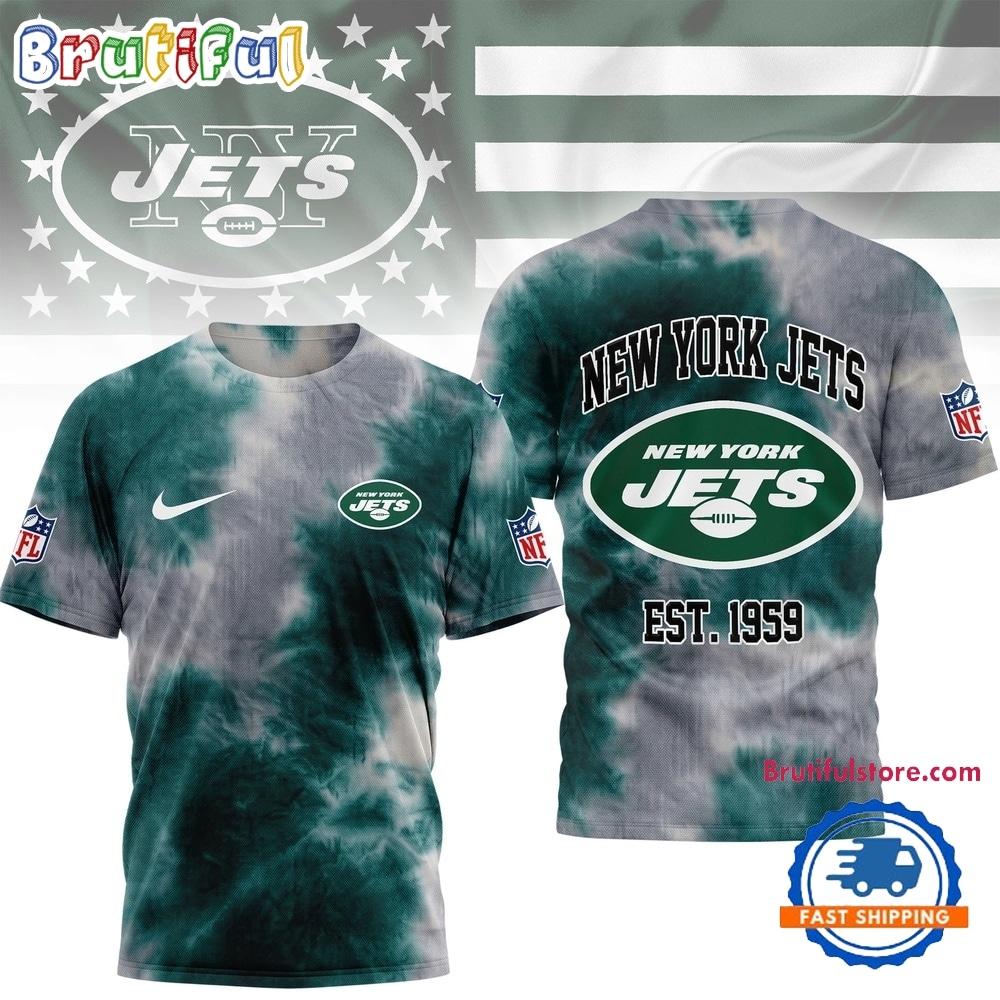 New York Jets NFL Sunday Legends Tie Dye 3D Shirt New York Jets NFL Sunday Legends Tie Dye 3D Shirt