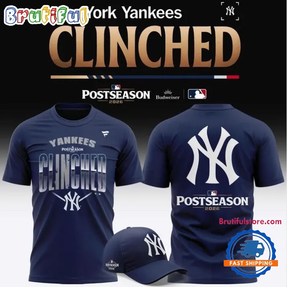 New York Yankees Postseason Clinched 2026 3D Shirt New York Yankees Postseason Clinched 2026 3D Shirt