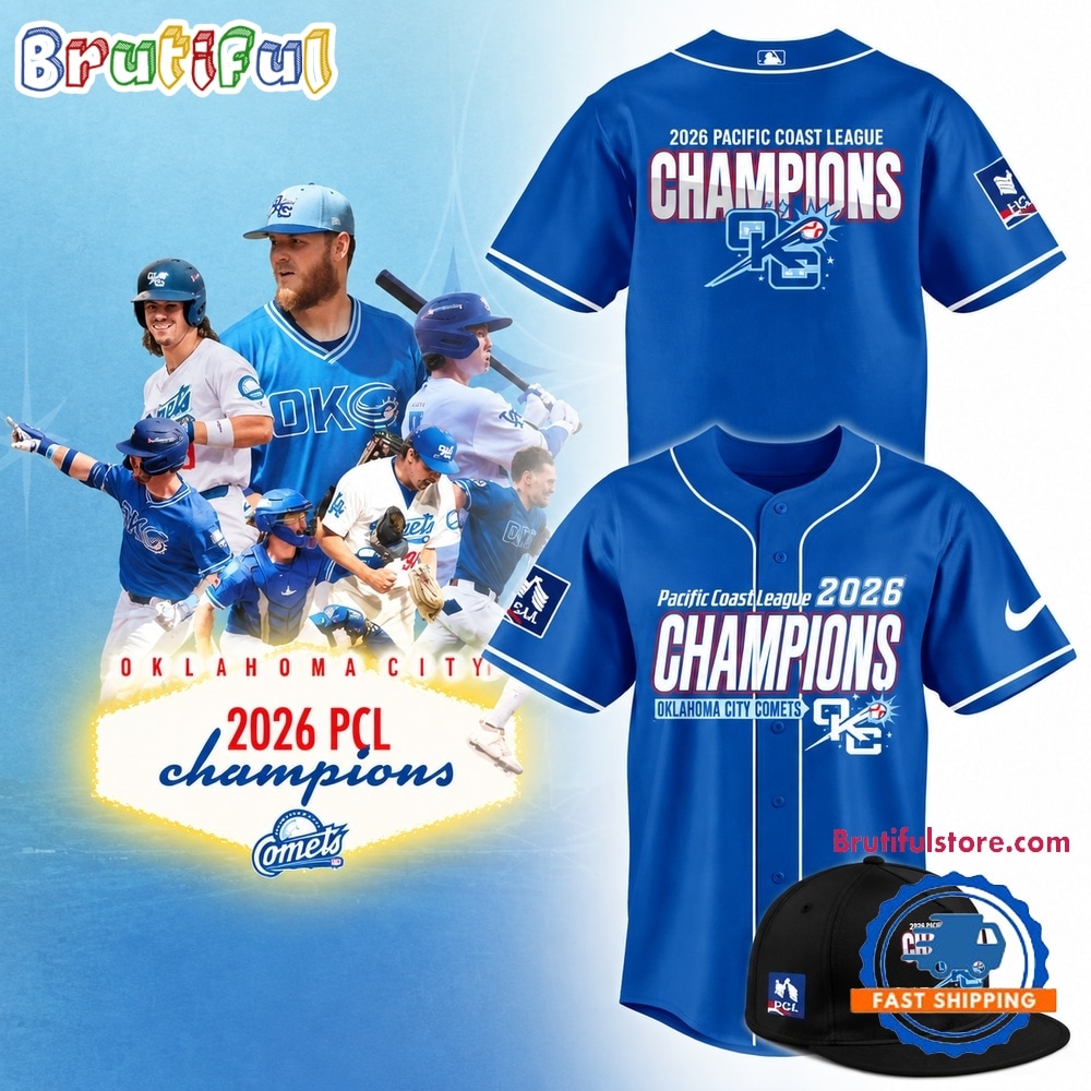 Oklahoma City Comets Pacific Coast League Champions 2026 Baseball Jersey Oklahoma City Comets Pacific Coast League Champions 2026 Baseball Jersey