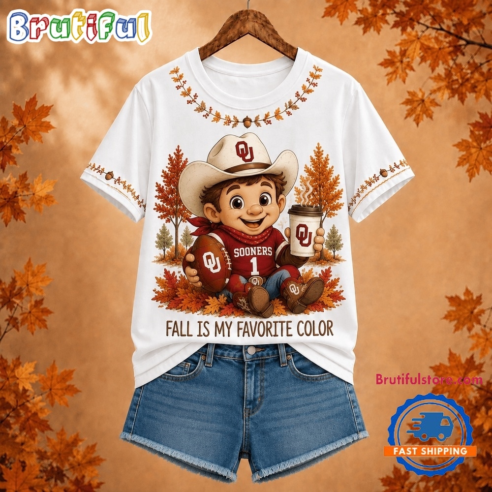Oklahoma Sooners NCAA Fall Is My Favorite Color Football Unisex 3D Shirt Oklahoma Sooners NCAA Fall Is My Favorite Color Football Unisex 3D Shirt
