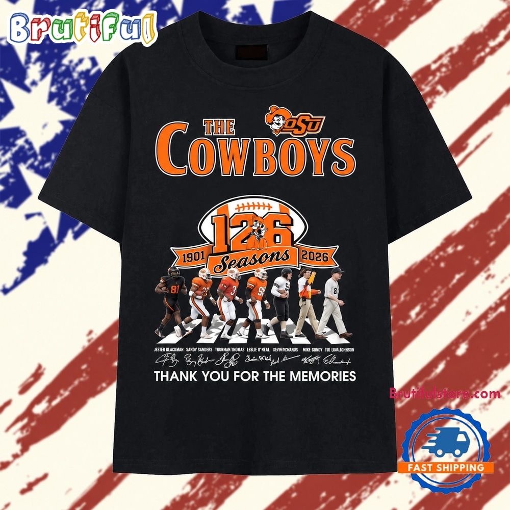 Oklahoma State Cowboys 126 Seasons Abbey Road Signatures T Shirt Oklahoma State Cowboys 126 Seasons Abbey Road Signatures T Shirt