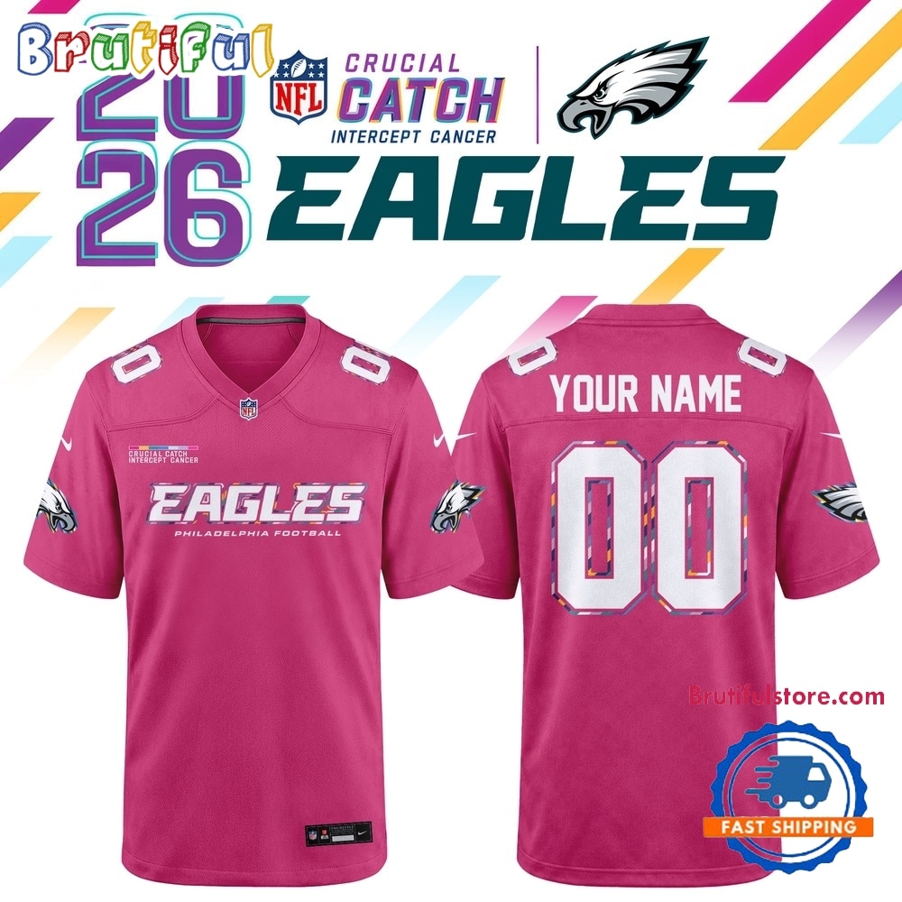 Philadelphia Eagles NFL Crucial Catch 2026 Pink Limited Edition Football Jersey Philadelphia Eagles NFL Crucial Catch 2026 Pink Limited Edition Football Jersey