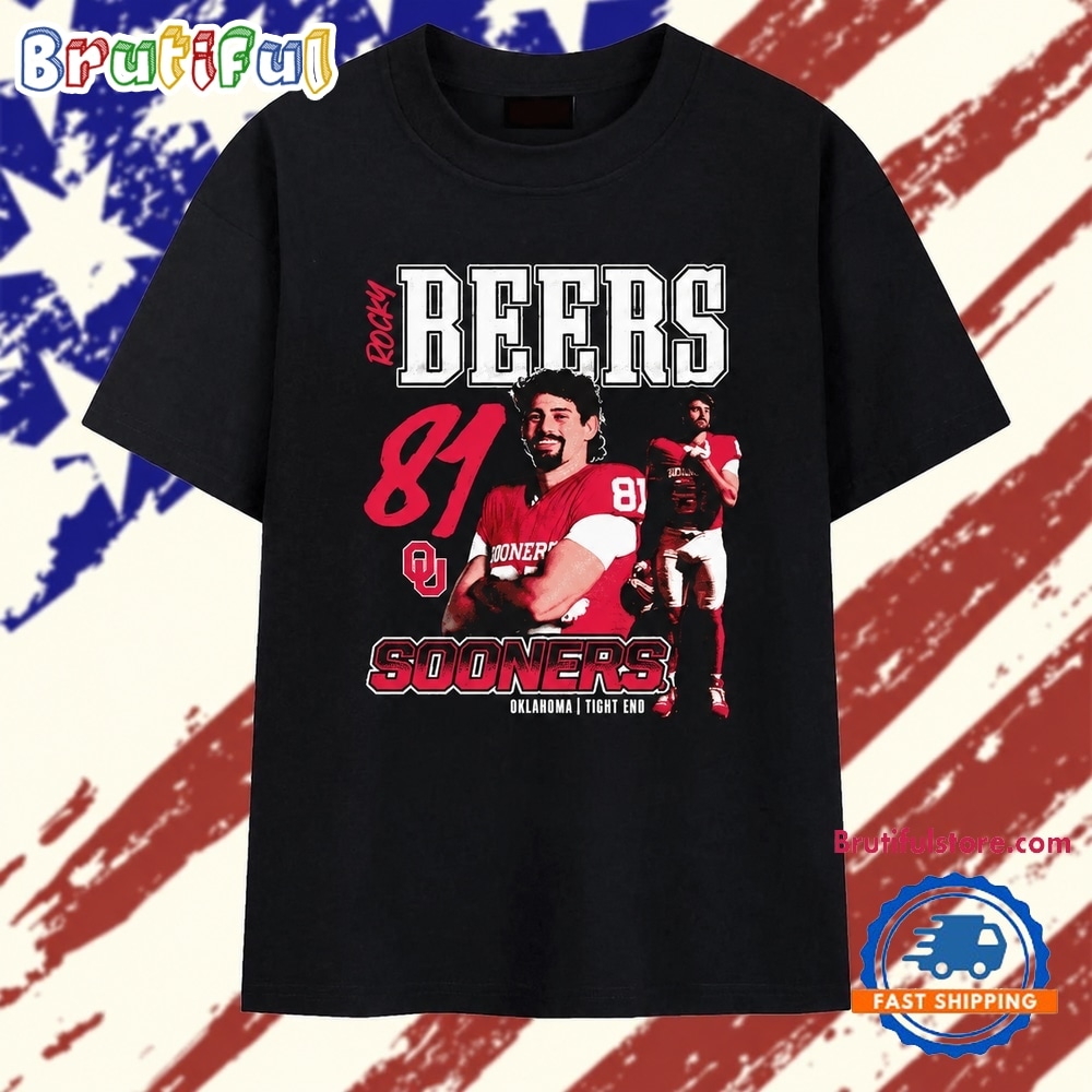 Rocky Beers 81 Oklahoma Sooners Tight End T Shirt Rocky Beers 81 Oklahoma Sooners Tight End T Shirt