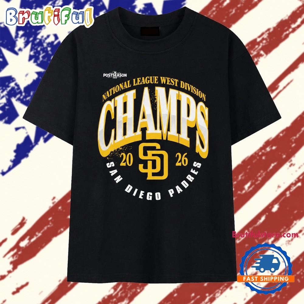 San Diego Padres 2026 National League West Division Champs T Shirt San Diego Padres 2026 National League West Division Champs T Shirt