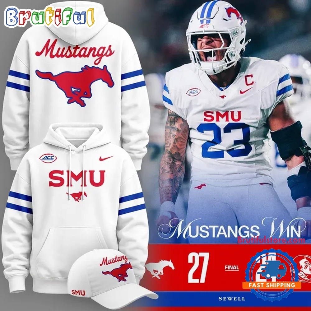 SMU Mustangs Football 2026 Score Winer 27 24 Hoodie SMU Mustangs Football 2026 Score Winer 27 24 Hoodie