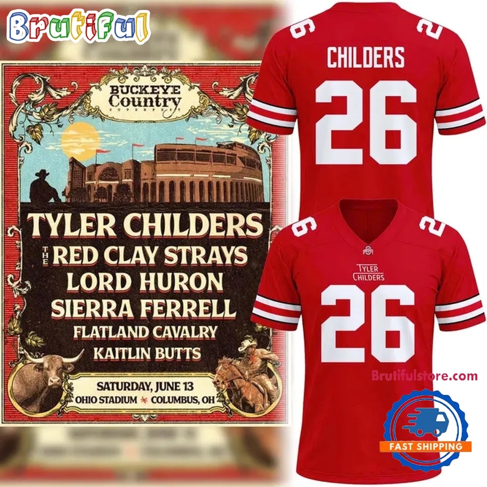 Special 2026 Tyler Childers x Ohio State Buckeyes Football Jersey Special 2026 Tyler Childers x Ohio State Buckeyes Football Jersey