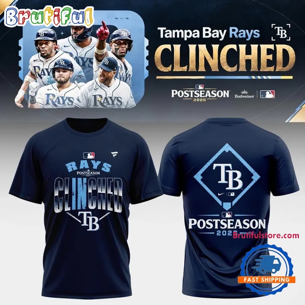 Tampa Bay Rays 2026 Postseason Clinched T Shirt Tampa Bay Rays 2026 Postseason Clinched T Shirt