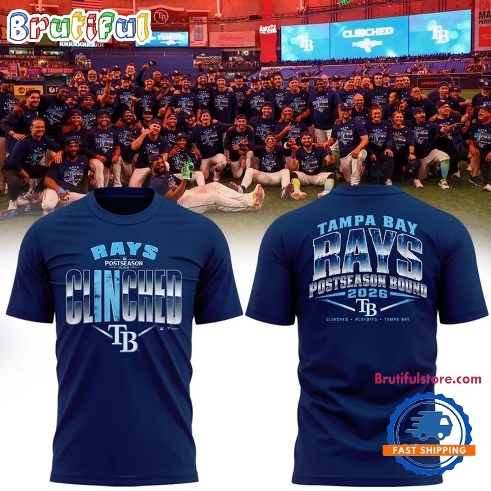Tampa Bay Rays Navy 2026 Postseason T Shirt Tampa Bay Rays Navy 2026 Postseason T Shirt