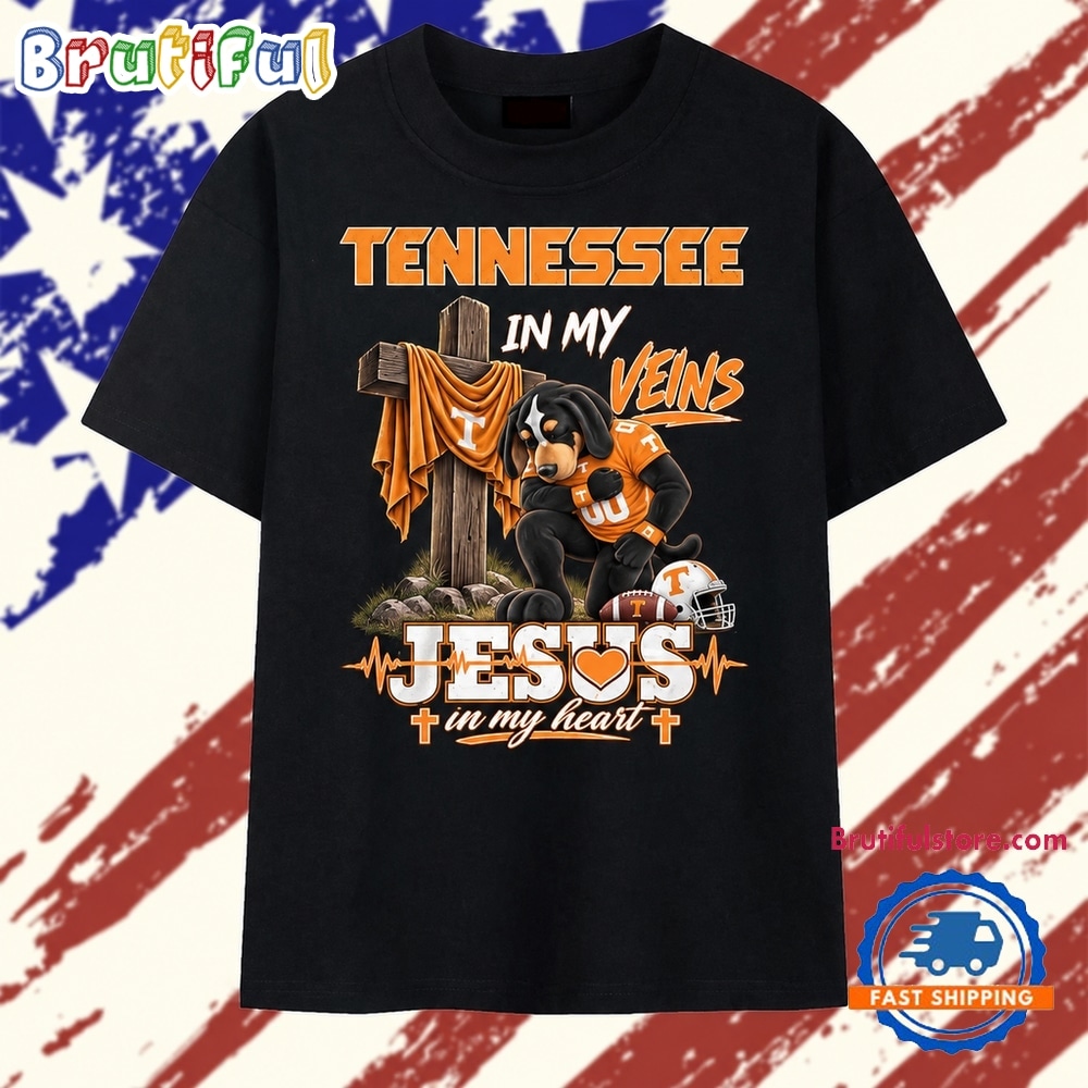 Tennessee Volunteers Dog Mascot Faith & Football Graphic T Shirt Tennessee Volunteers Dog Mascot Faith & Football Graphic T Shirt