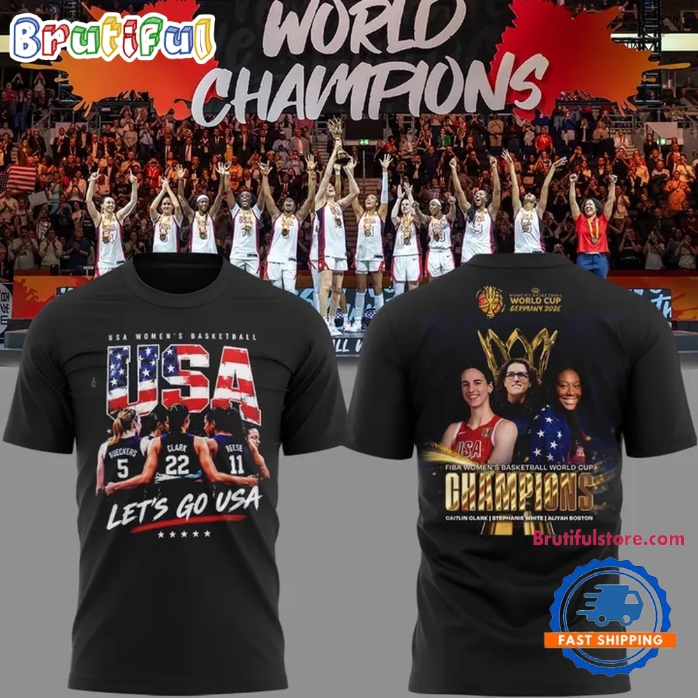 USA Women’s Basketball 2026 FIBA World Cup Champions 3D Shirt USA Women’s Basketball 2026 FIBA World Cup Champions 3D Shirt