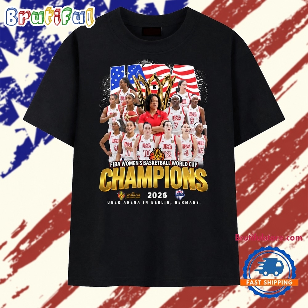 USA Women's Basketball 2026 FIBA World Cup Champions Berlin T Shirt USA Women's Basketball 2026 FIBA World Cup Champions Berlin T Shirt