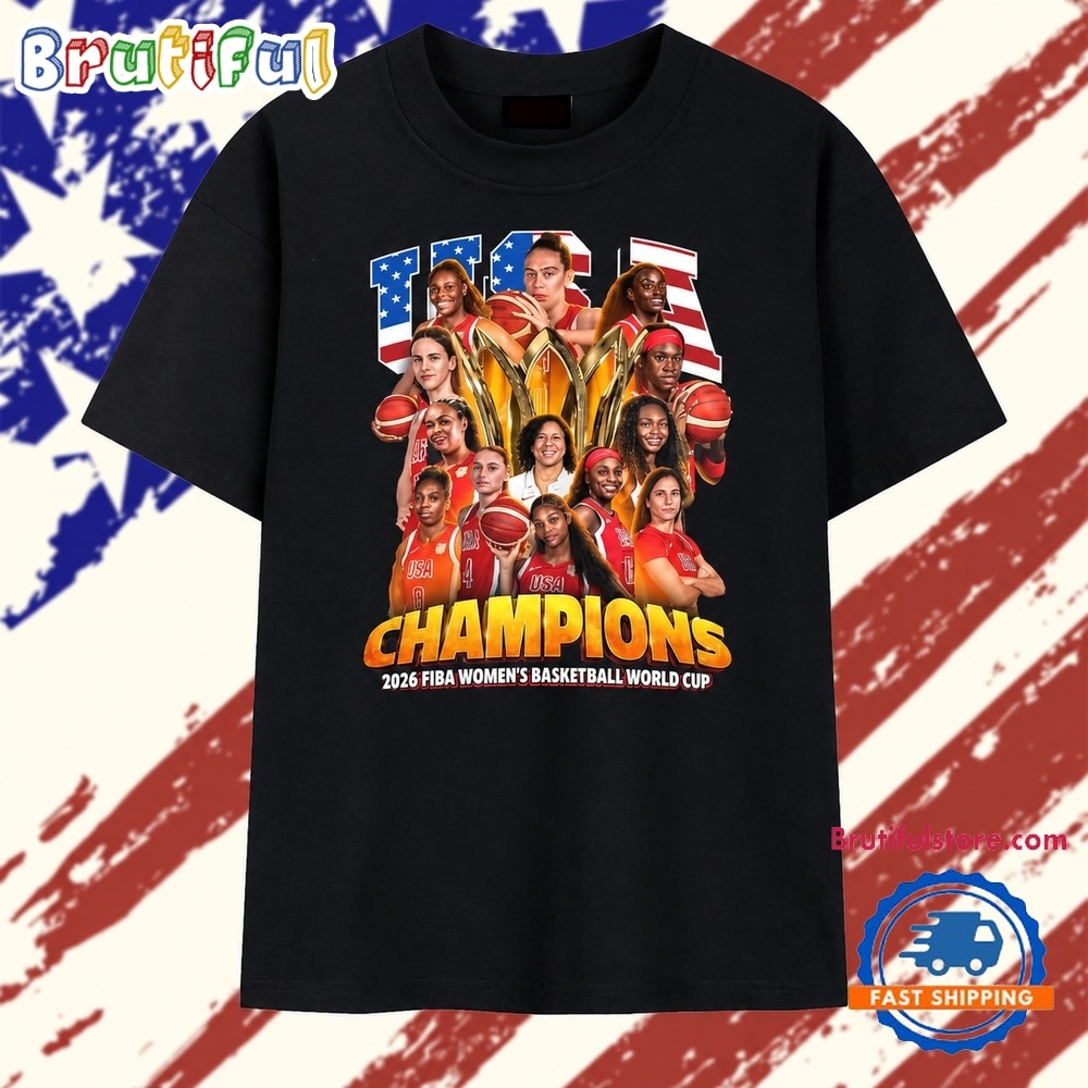 USA Women's Basketball 2026 FIBA World Cup Champions Vintage T Shirt USA Women's Basketball 2026 FIBA World Cup Champions Vintage T Shirt