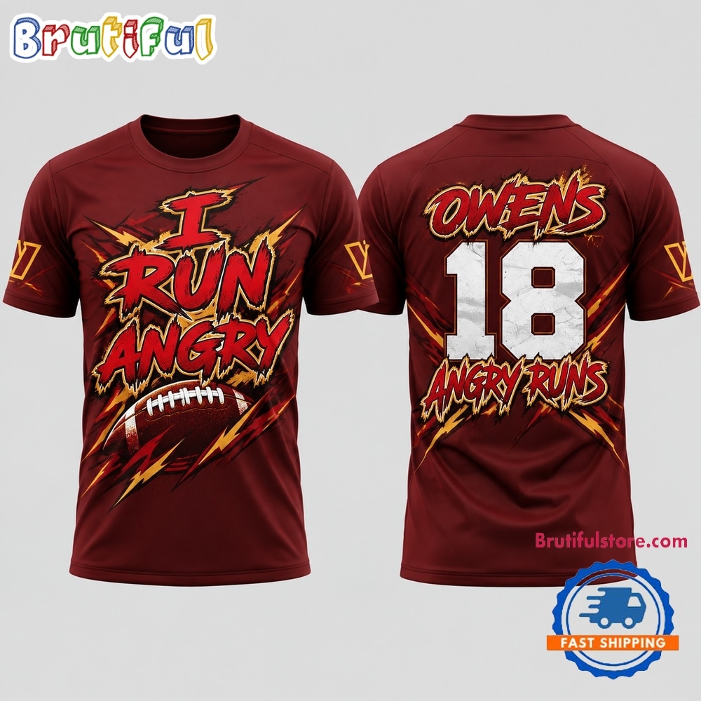 Washington Commanders Tyler Owens I Run Angry 2026 Red T Shirt Washington Commanders Tyler Owens I Run Angry 2026 Red T Shirt