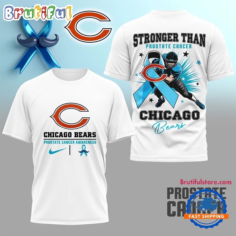 Chicago Bears NFL Prostate Cancer Awareness Month 3D Shirt Chicago Bears NFL Prostate Cancer Awareness Month 3D Shirt