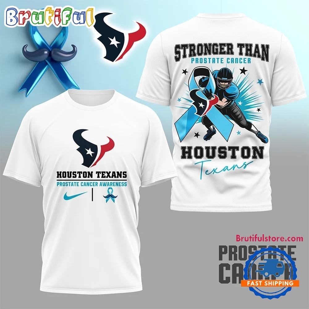 Houston Texans NFL Prostate Cancer Awareness Month 3D Shirt Houston Texans NFL Prostate Cancer Awareness Month 3D Shirt