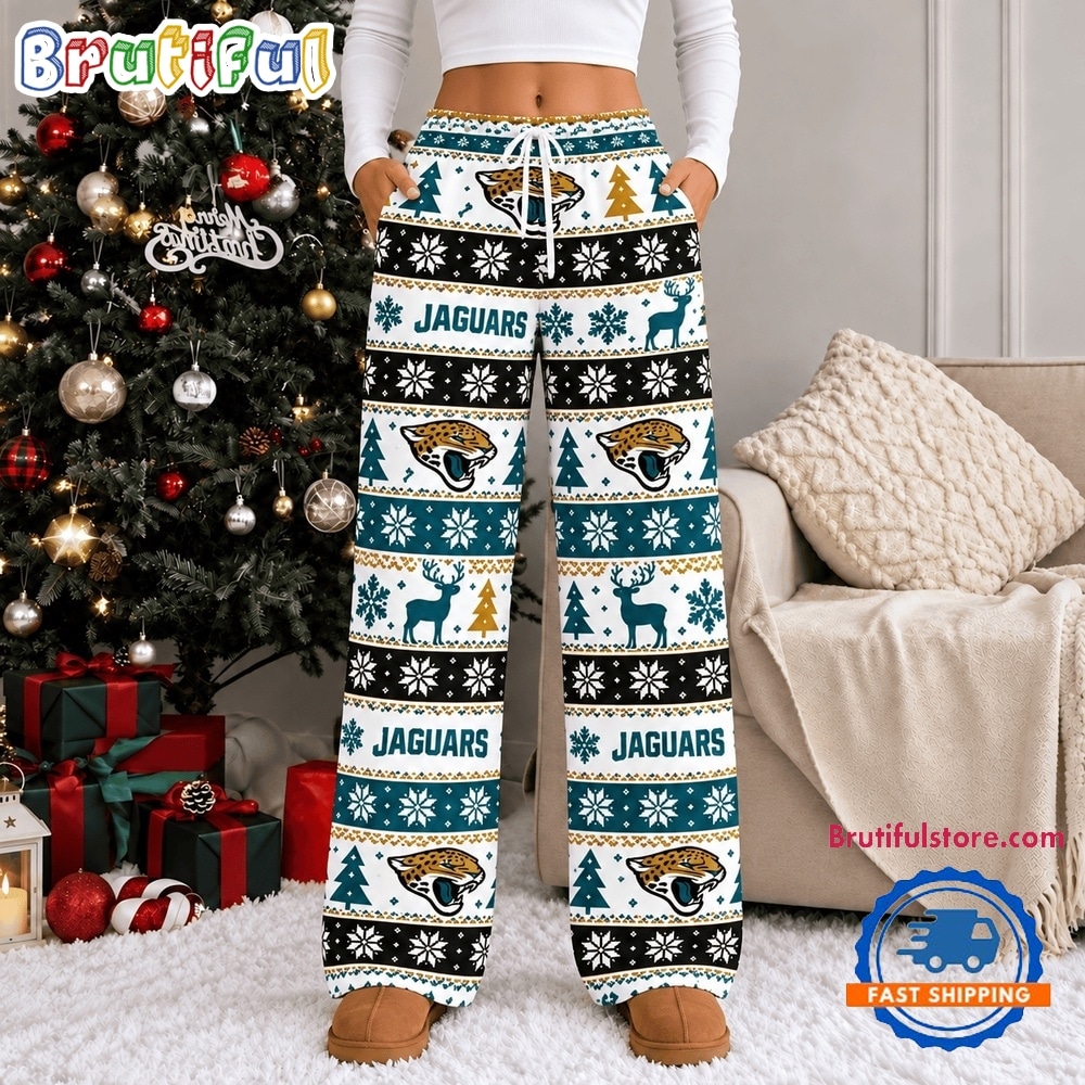 Jacksonville Jaguars NFL Christmas Loose Pajama Pants Jacksonville Jaguars NFL Christmas Loose Pajama Pants