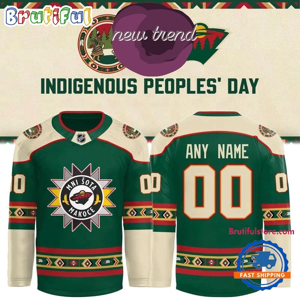 Minnesota Wild 2026 Indigenous Peoples Day Personalized Hockey Jersey Minnesota Wild 2026 Indigenous Peoples Day Personalized Hockey Jersey