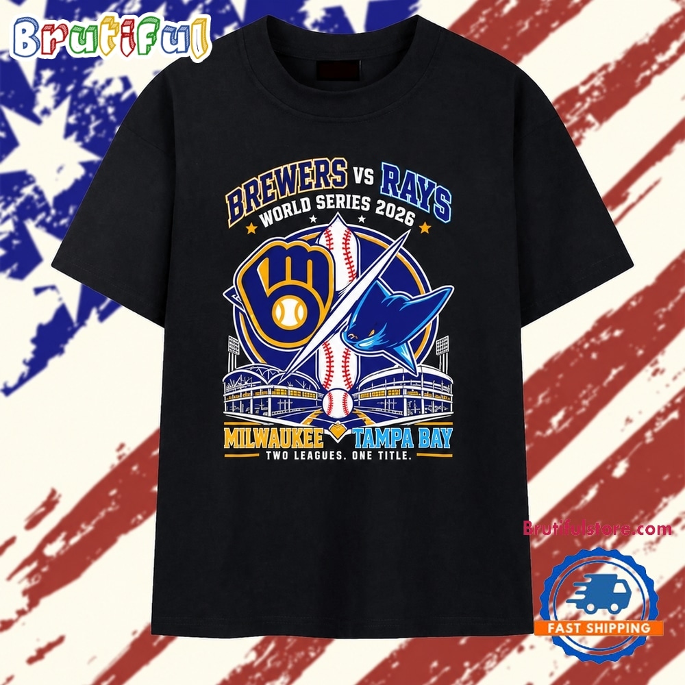 MLB World Series 2026 Two Leagues One Title Brewers vs Rays Matchup T Shirt MLB World Series 2026 Two Leagues One Title Brewers vs Rays Matchup T Shirt