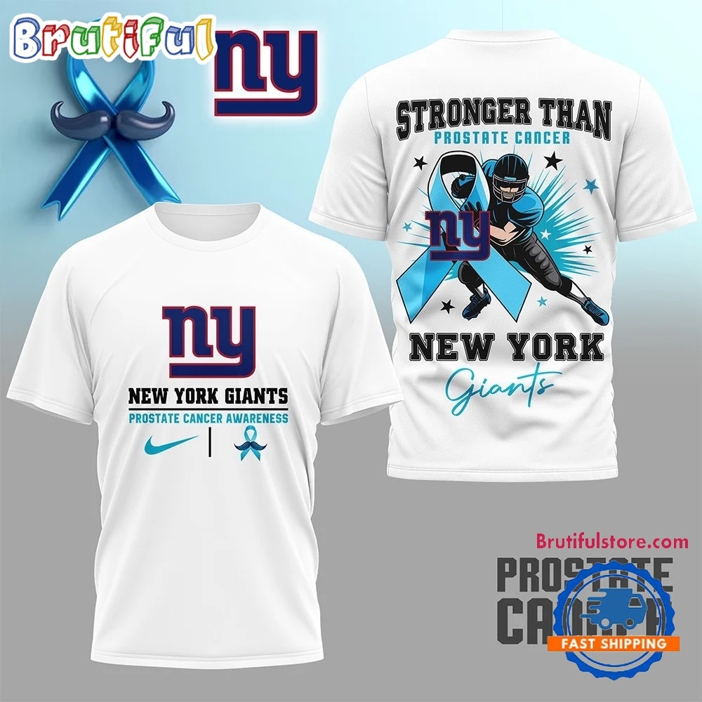 New York Giants NFL Prostate Cancer Awareness Month 3D Shirt New York Giants NFL Prostate Cancer Awareness Month 3D Shirt