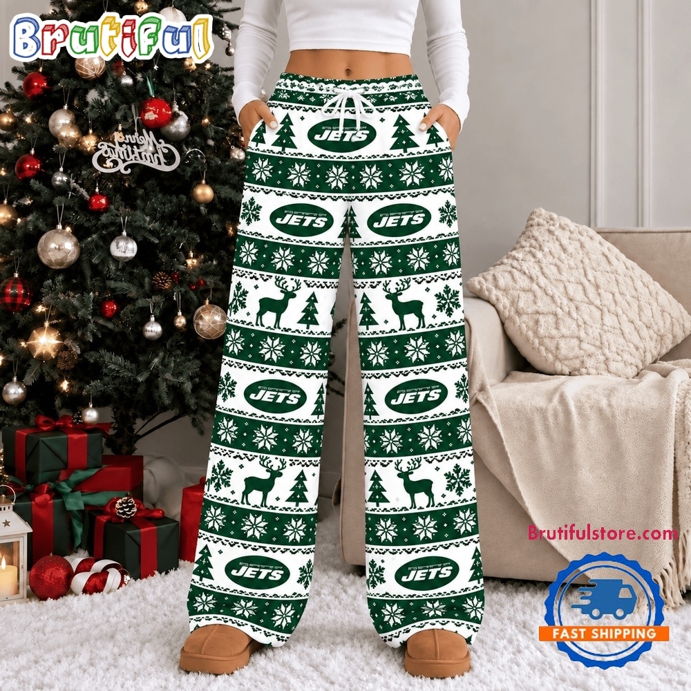 New York Jets NFL Christmas Loose Pajama Pants New York Jets NFL Christmas Loose Pajama Pants