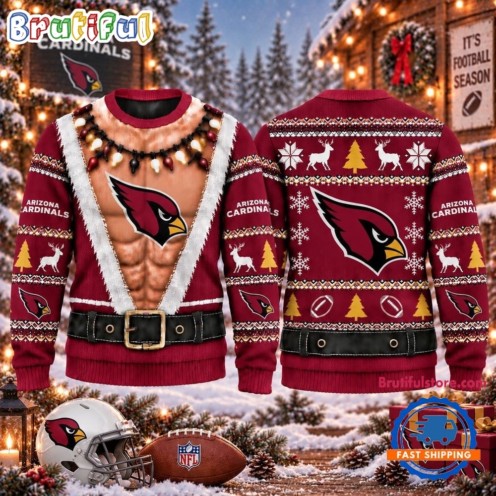 NFL Arizona Cardinals Funny Body Design Christmas Ugly Sweater NFL Arizona Cardinals Funny Body Design Christmas Ugly Sweater
