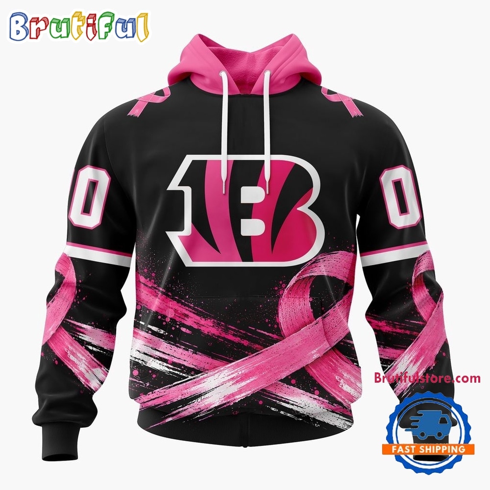 NFL Cincinnati Bengals Personalized Pink Fights Breast Cancer 2026 Design Hoodie, TShirt, Sweatshirt 1