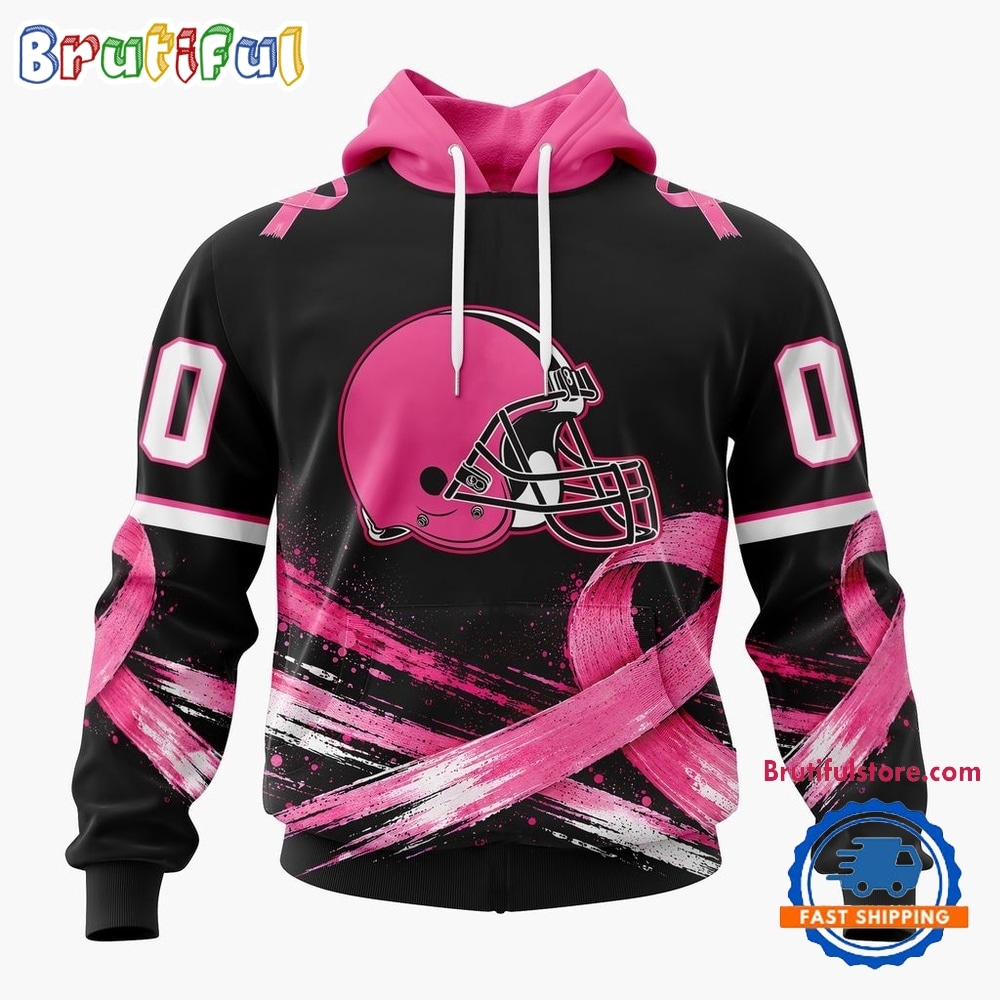 NFL Cleveland Browns Personalized Pink Fights Breast Cancer 2026 Design Hoodie, TShirt, Sweatshirt 1