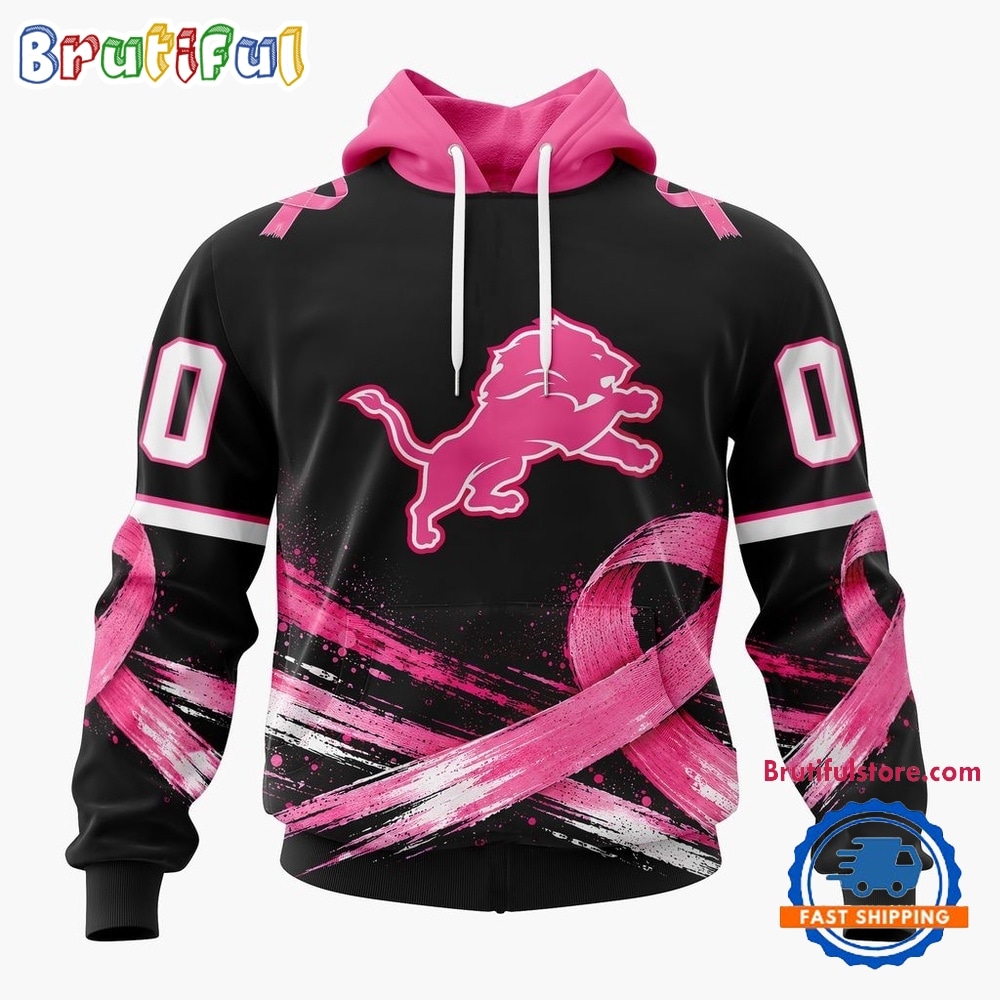NFL Detroit Lions Personalized Pink Fights Breast Cancer 2026 Design Hoodie, TShirt, Sweatshirt 1