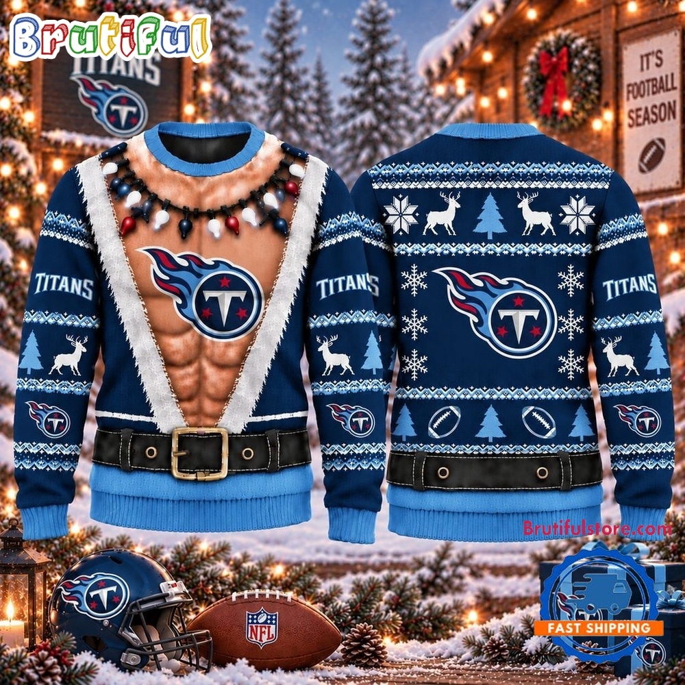 NFL Tennessee Titans Funny Body Design Christmas Ugly Sweater NFL Tennessee Titans Funny Body Design Christmas Ugly Sweater