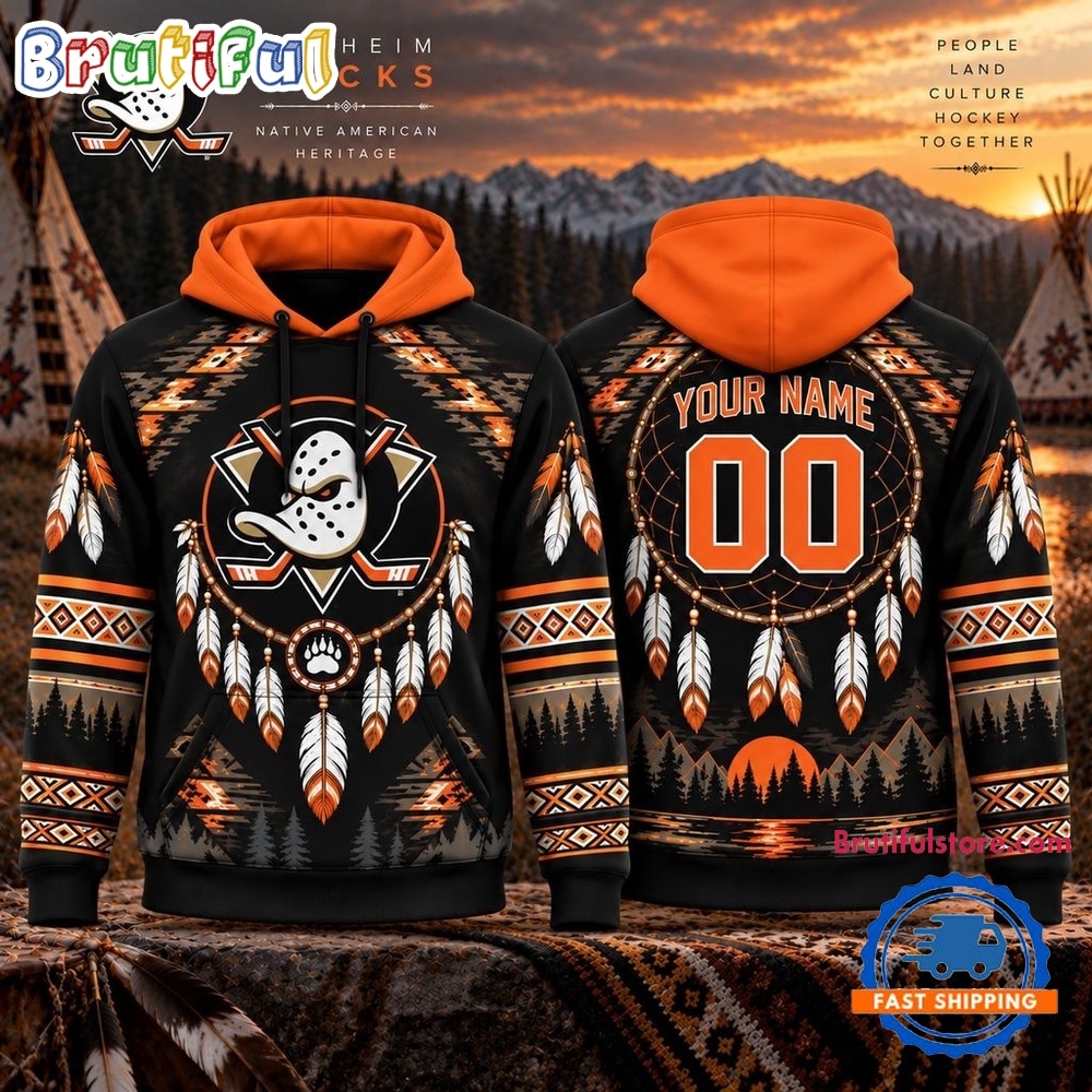 NHL Anaheim Ducks 2026 Native American Heritage Design Hoodie Shirt NHL Anaheim Ducks 2026 Native American Heritage Design Hoodie Shirt