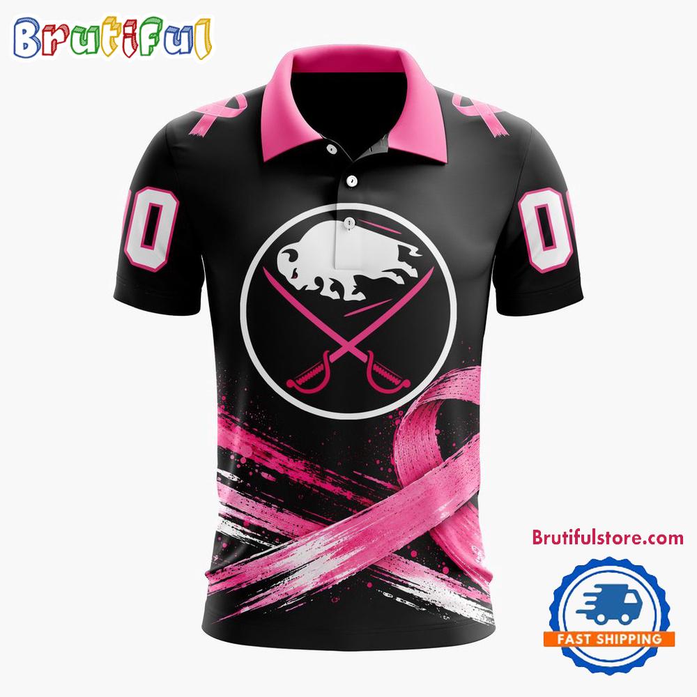 NHL Buffalo Sabres Pink Fights Breast Cancer 2026 Personalized Polo Shirts