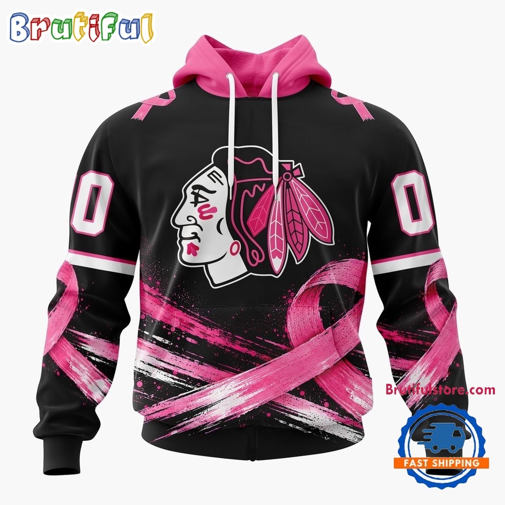 NHL Chicago Blackhawks 2026 Hockey Pink Fights Breast Cancer Design Hoodie, TShirt, Sweatshirt 1