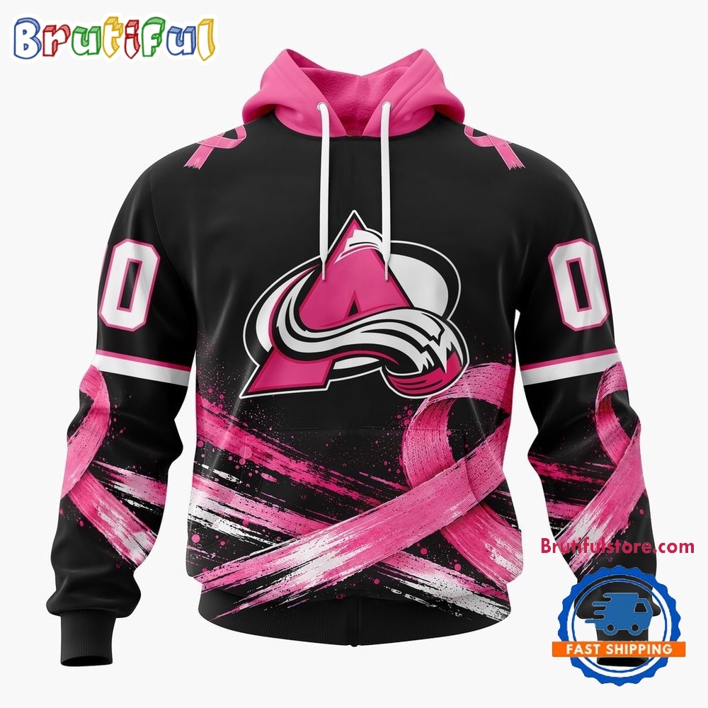 NHL Colorado Avalanche 2026 Hockey Pink Fights Breast Cancer Design Hoodie, TShirt, Sweatshirt 1