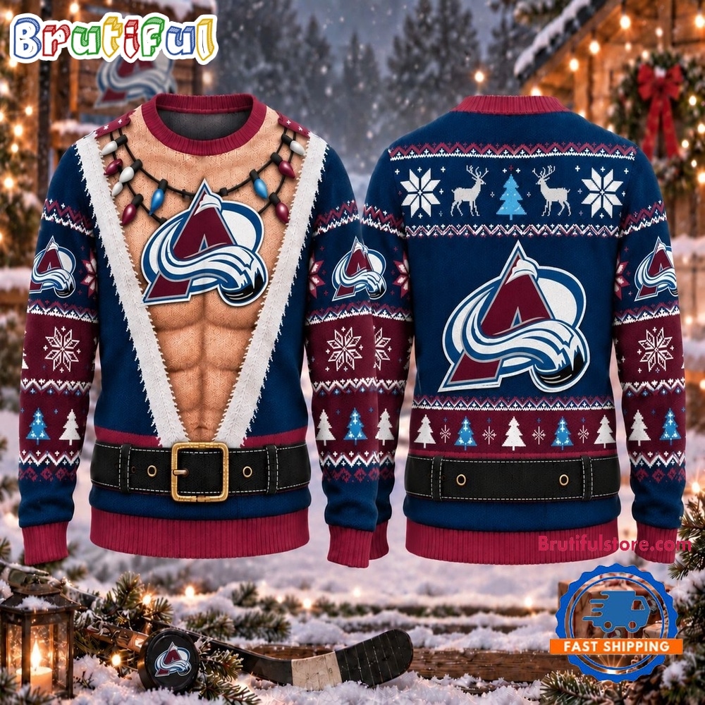 NHL Colorado Avalanche Funny Body Christmas Ugly Sweater NHL Colorado Avalanche Funny Body Christmas Ugly Sweater