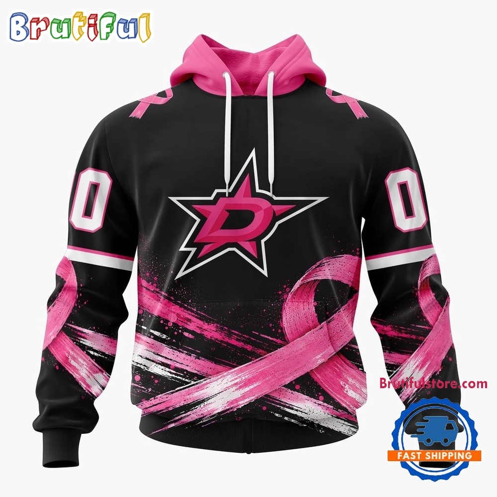 NHL Dallas Stars 2026 Hockey Pink Fights Breast Cancer Design Hoodie, TShirt, Sweatshirt 1